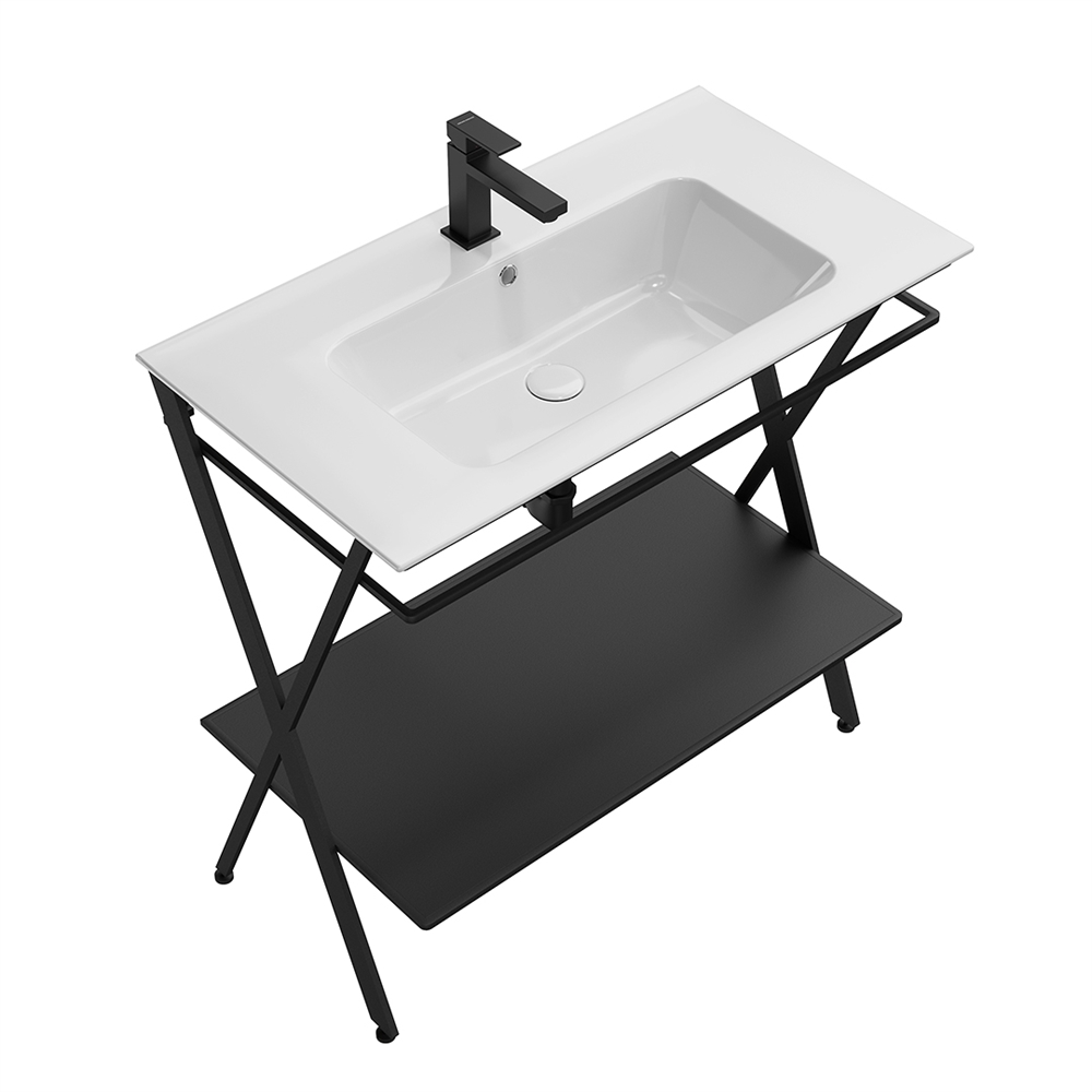 PIA.N.85/BLK Металлическая структура Piano Next/Пиано Некст напольная 85, черная матовая