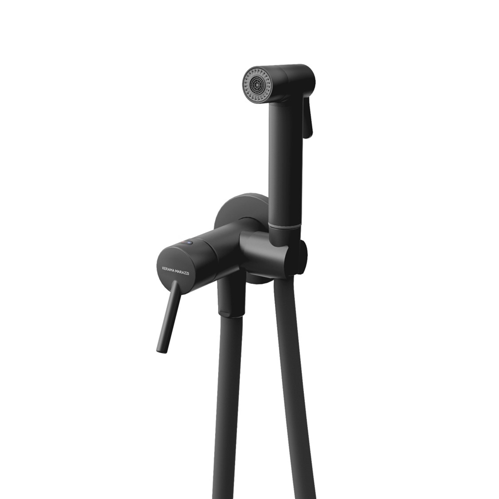 FO.403.KM.BLK.M Смеситель с гигиеническим душем встроенного монтажа Фонте, черный матовый