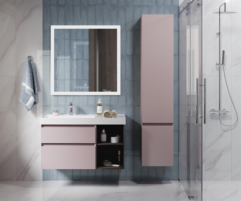 CU.wb.90Lh Раковина Cubo/Кубо левая подвесная\мебельная 90, белая глянцевая