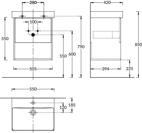 PRO.sh.55/WHT.M Полка Pro/Про 55 см, белая матовая