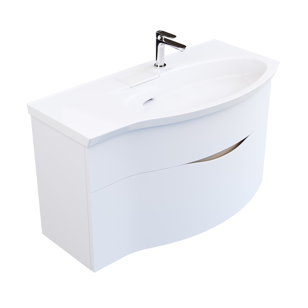 RV.100Rh/WHT.M Тумба Riva/Рива 100 см правая, белая матовая