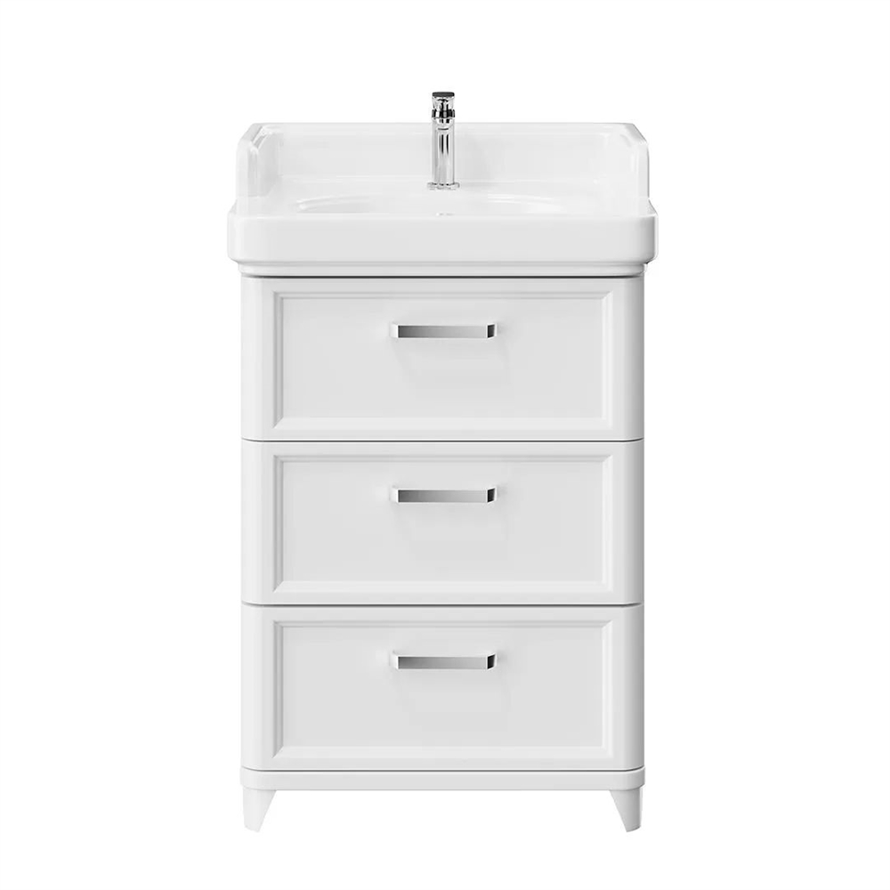 PO.M.60.3/WHT Тумба Pompei/Помпеи напольная с 3 ящиками 60, белая глянцевая