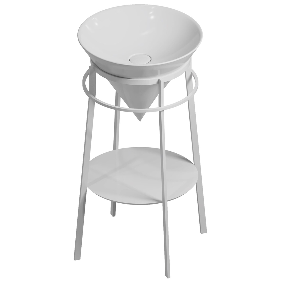 CO.44/WHT.M Металлическая структура Cono/Коно напольная 44, белая матовая