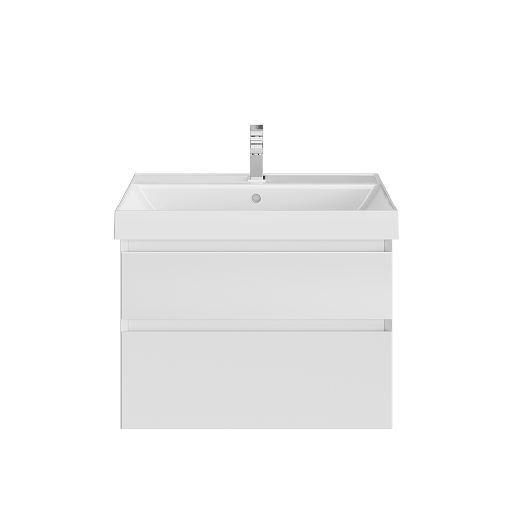 CUB.70.2/WHT.M Тумба Cubo/Кубо подвесная с ящиками 70, белая матовая