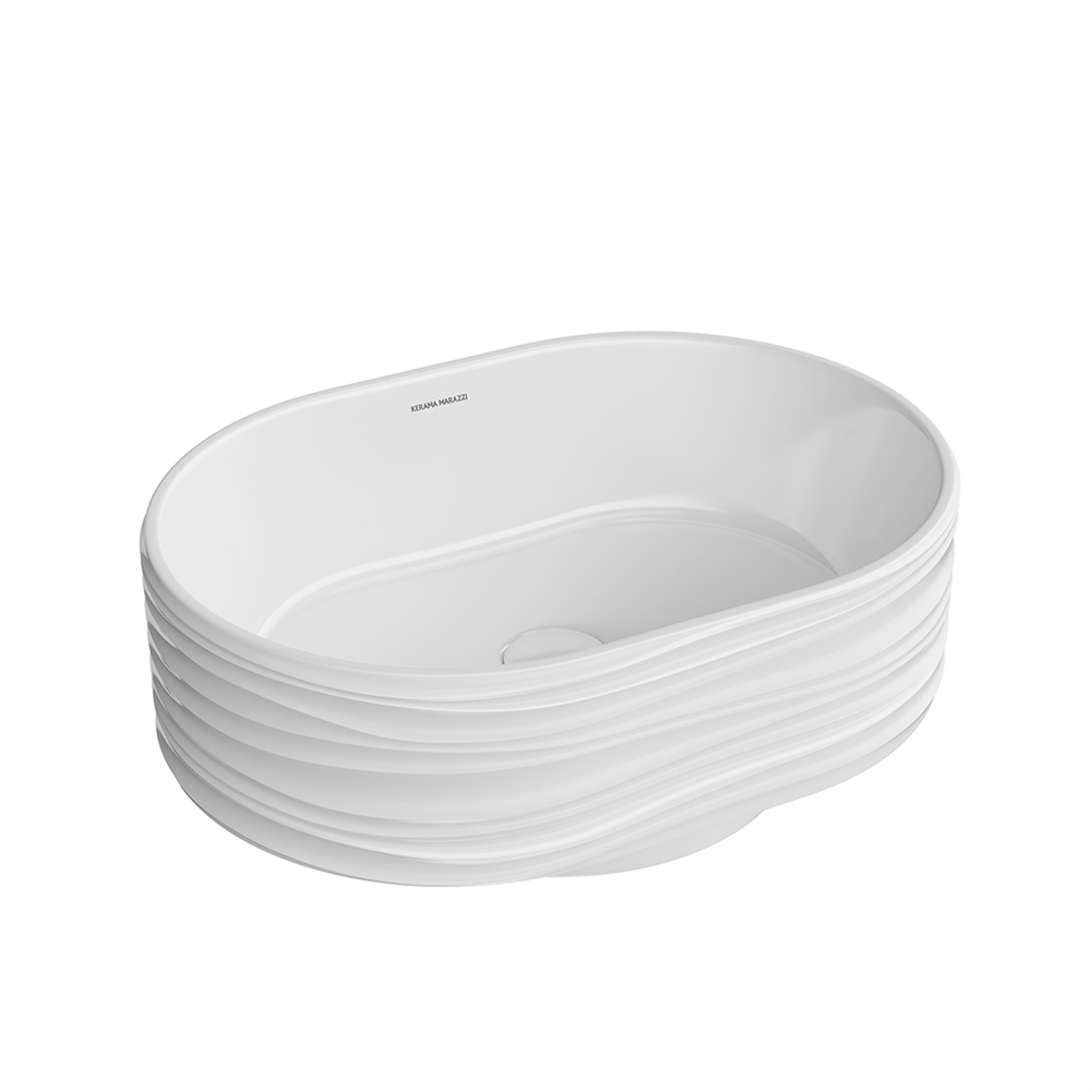 SA.wb.50/WHT Раковина ARTBASIN Sabbia/АртБейзин Саббья накладная 50, белая глянцевая