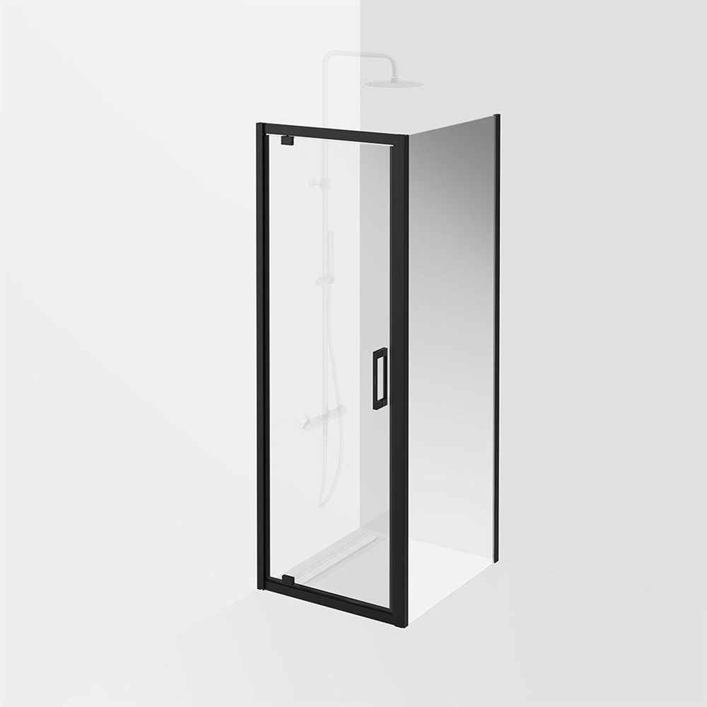 VE.80.FP.BLK.M Душевая боковая панель Vetro/Ветро, 80х195, матовый черный