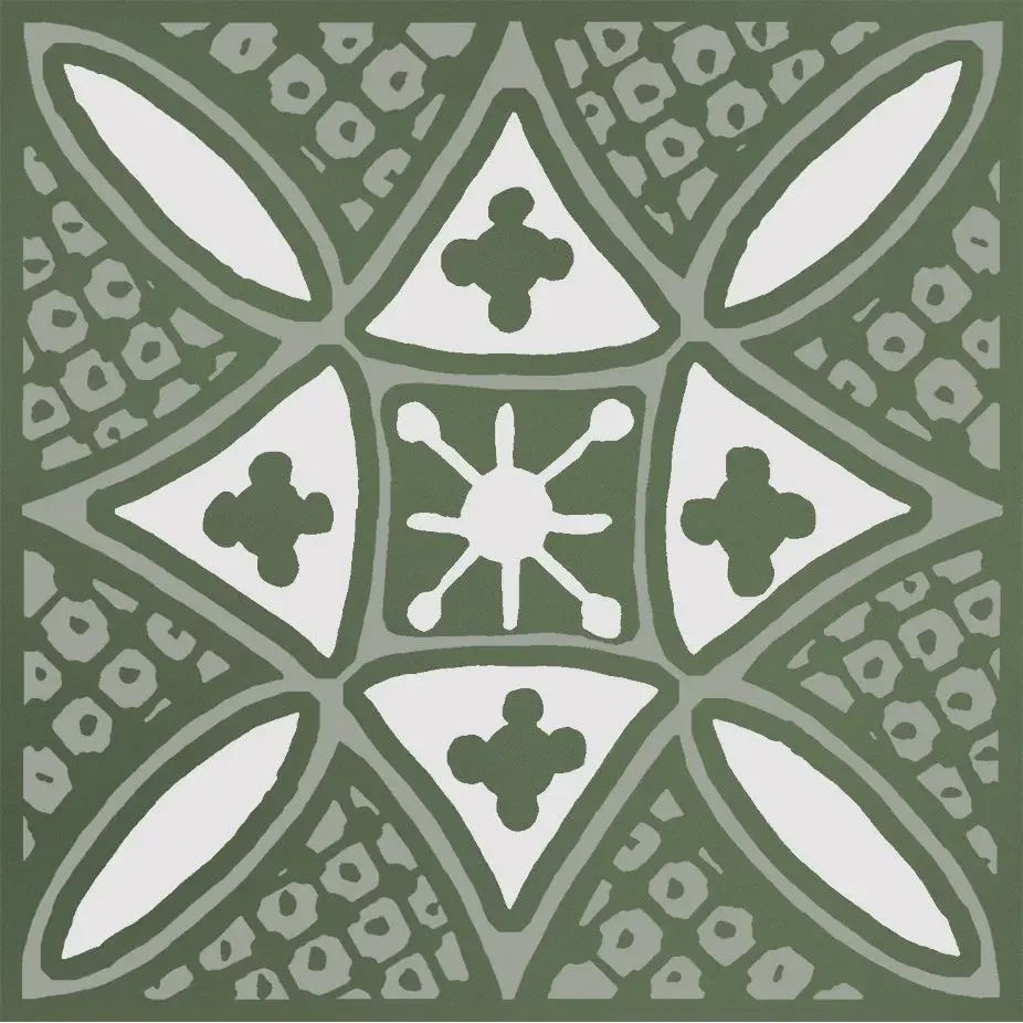 KMD3STA019GN Декор Бахия 2 зелёный глянцевый 9,8x9,8x0,7