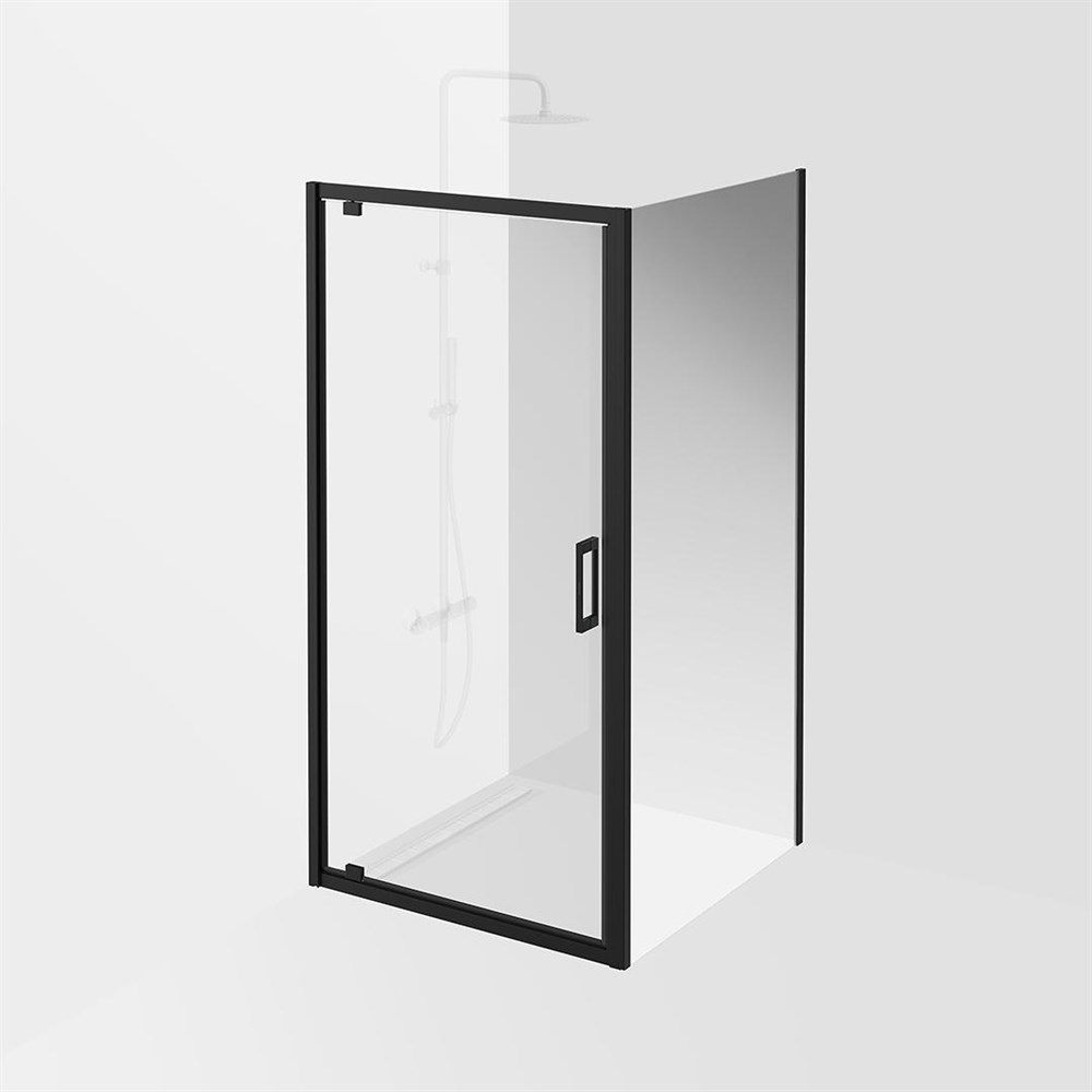 VE.100.FP.BLK.M Душевая боковая панель Vetro/Ветро, 100х195, матовый черный