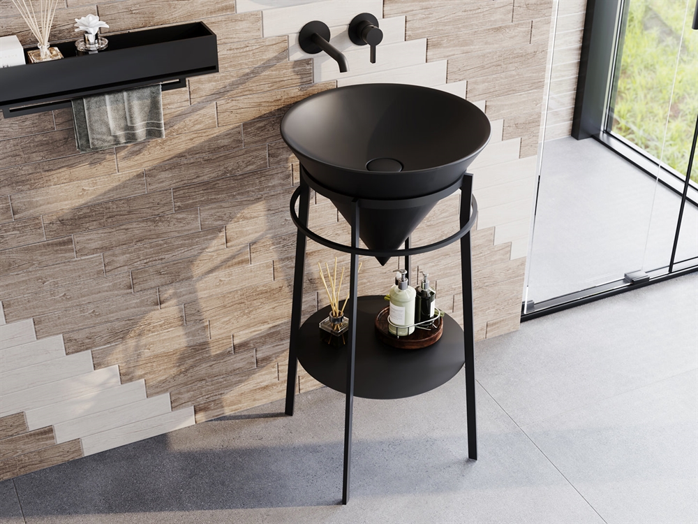 CO.44/BLK.M Металлическая структура Cono/Коно напольная 44, черная матовая