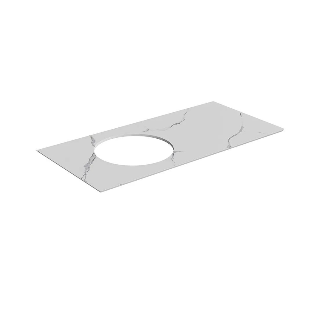 CO3.SG50008220R/100 Столешница из керамогранита Iconico/Иконико Монте Тиберио 100 см, белая матовая, без отверстия под смеситель