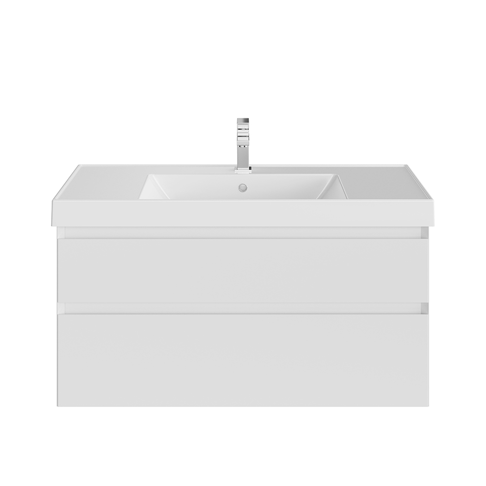 CUB.100.2/WHT.M Тумба Cubo/Кубо подвесная с ящиками 100, белая матовая