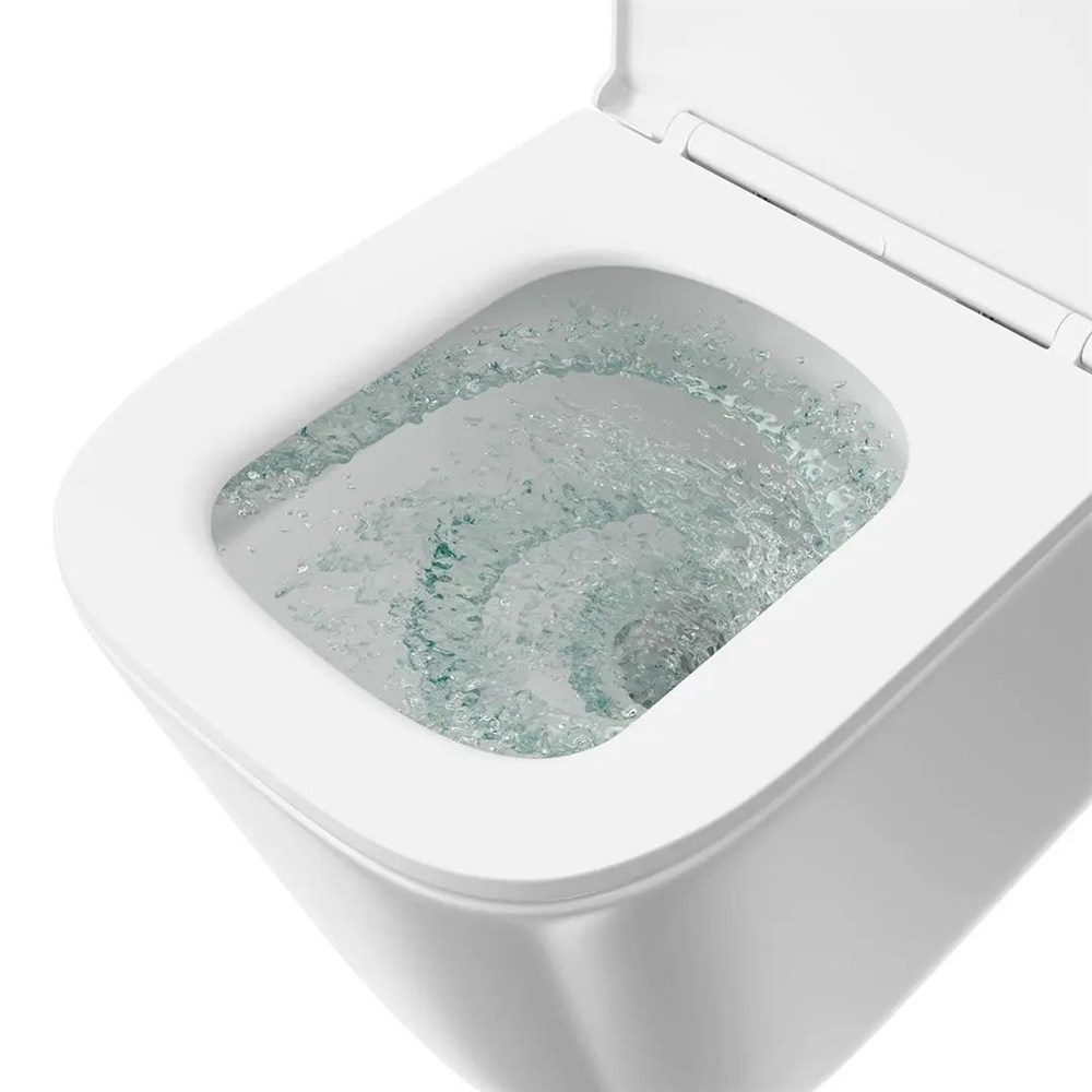 CU.T.wc.02 Унитаз Cubo Tornado/Кубо Торнадо подвесной, с системой смыва торнадо с крепежом и сиденьем, белый глянцевый