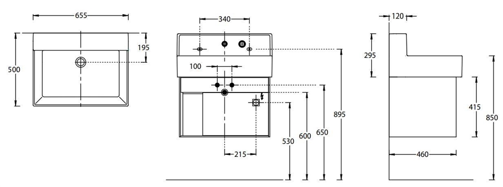 LOG.M.65/WHT Тумба Logica/Лоджика M подвесная 2 выдвижных ящика 65, белоснежный