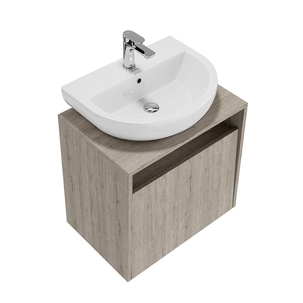 PRO.60.1/OAK.O Тумба Pro/Про подвесная 1 ящик 60, дуб Орегон