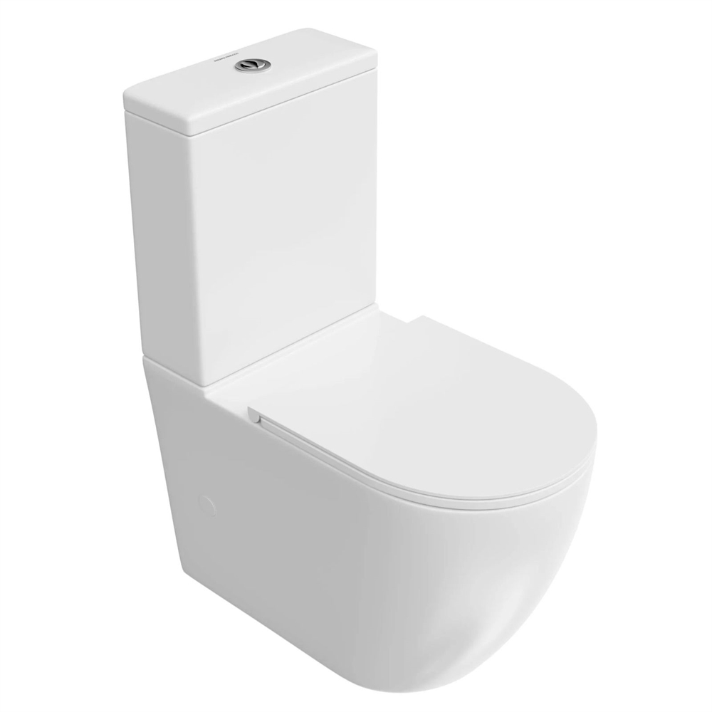 SF.wc.01 Унитаз Sfera/Сфера напольный безободковый с крепежом и сиденьем, белый глянцевый