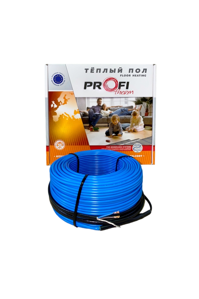 Тонкий греющий кабель PROFI Therm MiniCableD  13.5 (1050Вт, 4,7-7,0м2), арт.PF105013