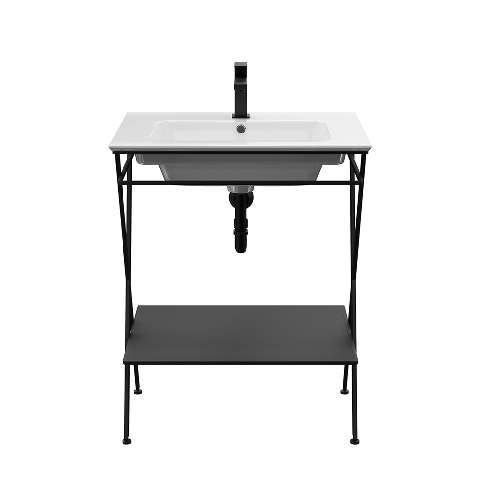PIA.N.65/BLK Металлическая структура Piano Next/Пиано Некст напольная 65, черная матовая