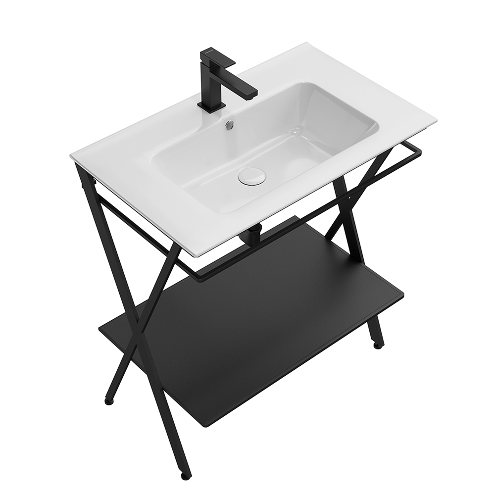 PIA.N.75/BLK Металлическая структура Piano Next/Пиано Некст напольная 75, черная матовая