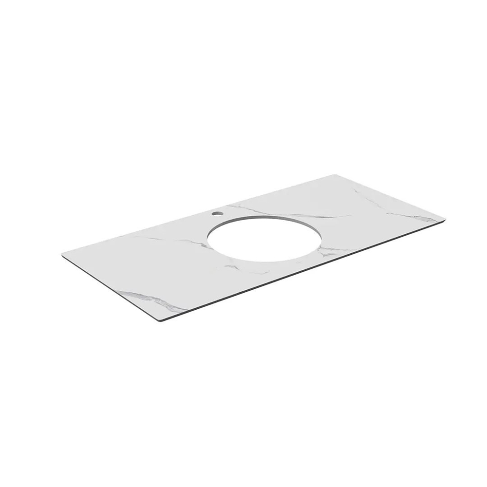 PL5.SG50008220R/80 Столешница из керамогранита для накладных раковин, Монте Тиберио 80 см, белый натуральный