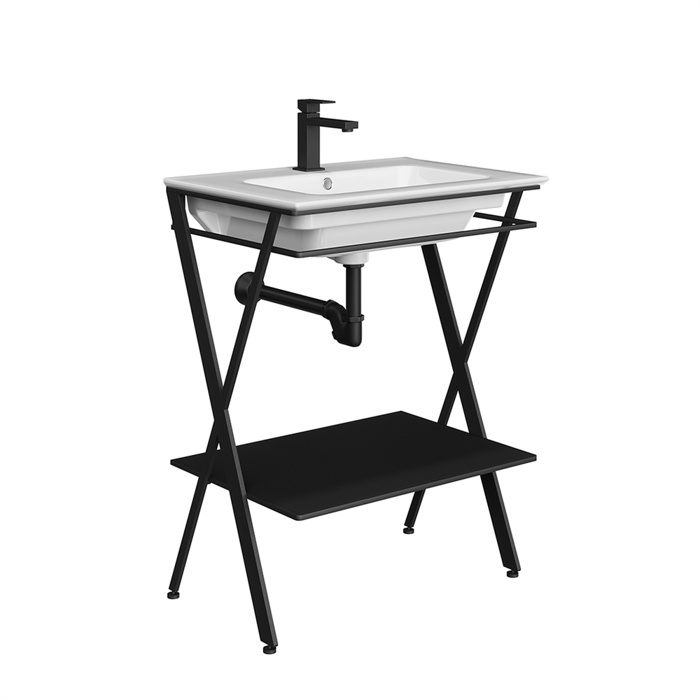 PIA.N.65/BLK Металлическая структура Piano Next/Пиано Некст напольная 65, черная матовая