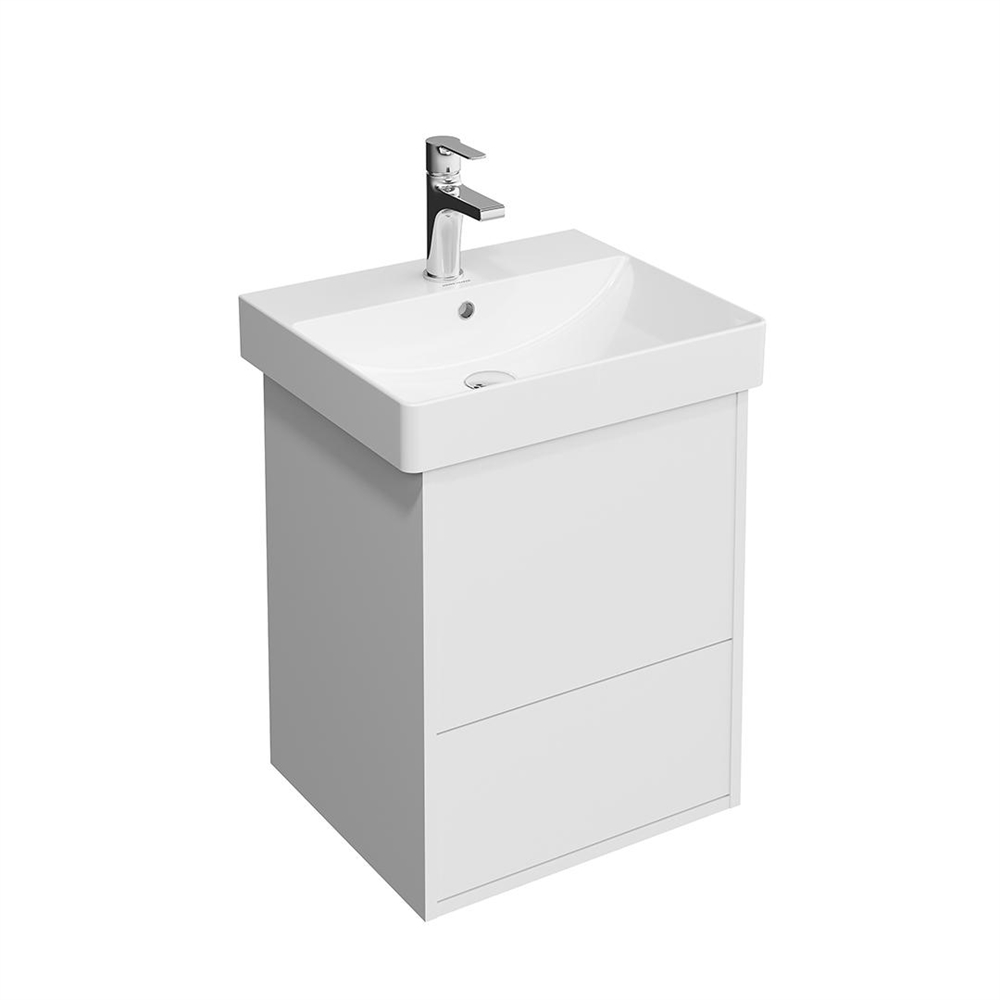 PRO.50.2/WHT Тумба Pro/Про подвесная 2 ящика 50, белая матовая