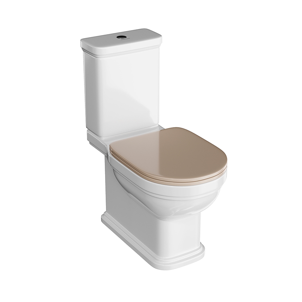 PO.seat.01/CAM Сиденье Pompei/Помпеи быстросъемное с механизмом плавного опускания, камео бежевый