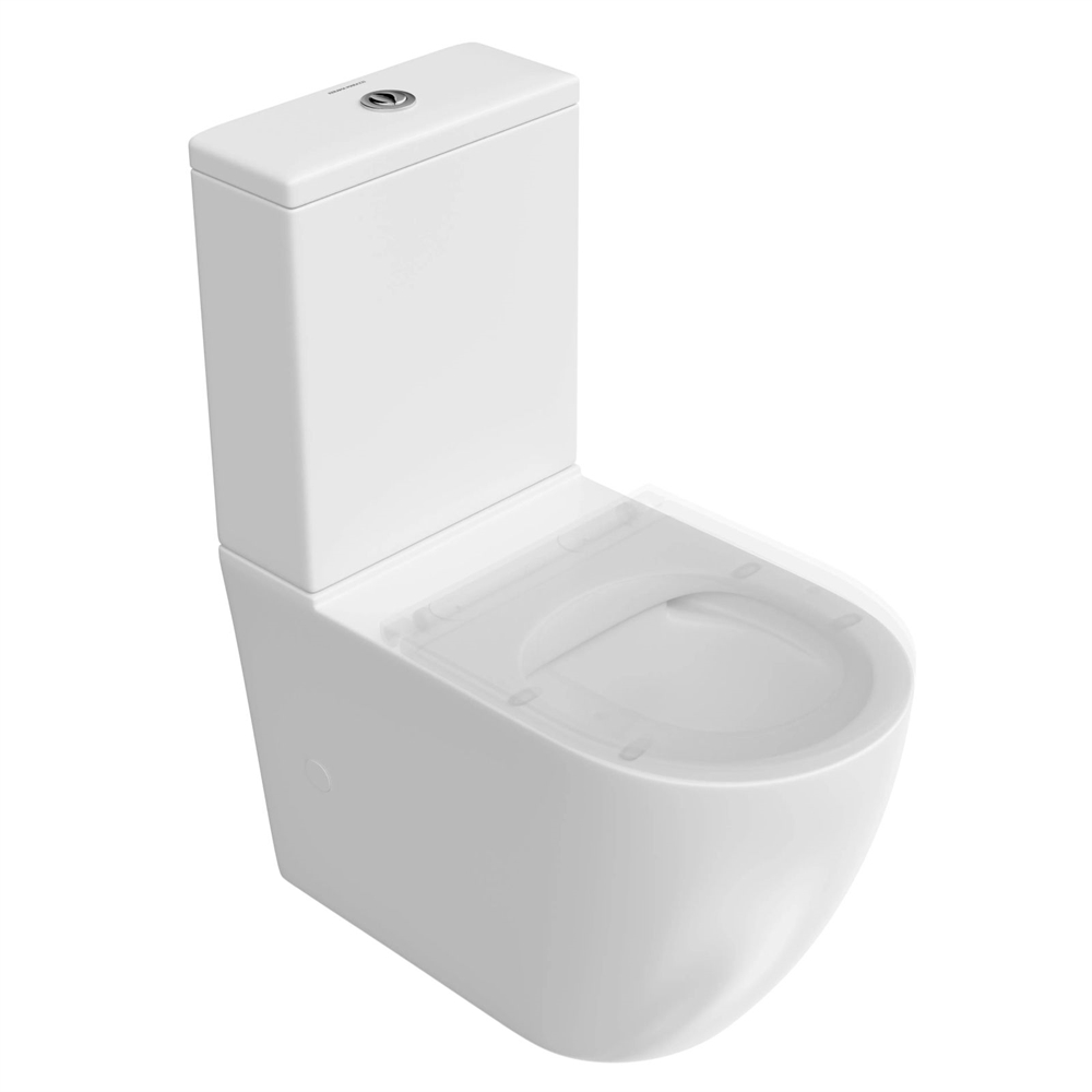 SF.wc.01 Унитаз Sfera/Сфера напольный безободковый с крепежом и сиденьем, белый глянцевый