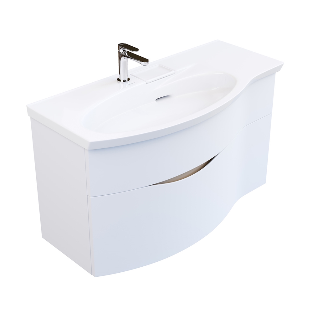 RV.100Lh/WHT.M Тумба Riva/Рива 100 см левая, белая матовая