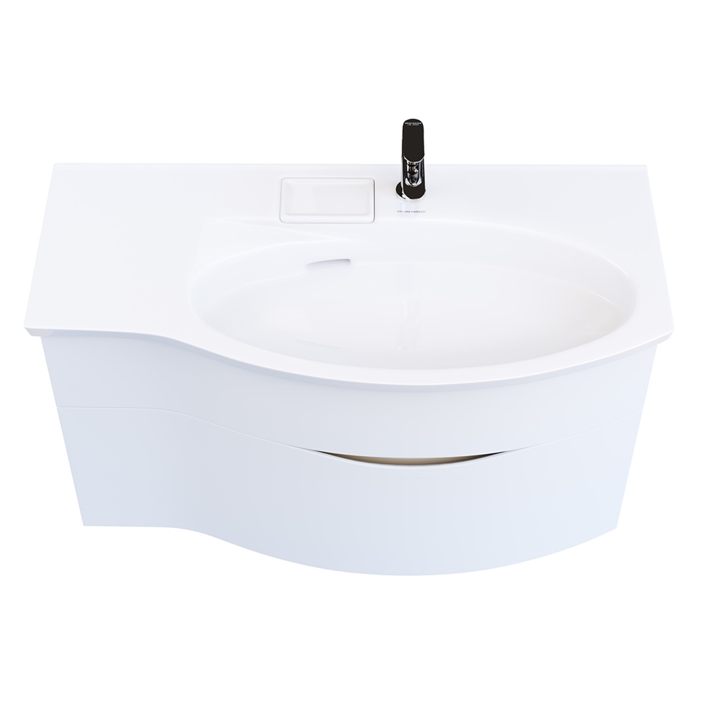 RV.100Rh/WHT.M Тумба Riva/Рива 100 см правая, белая матовая