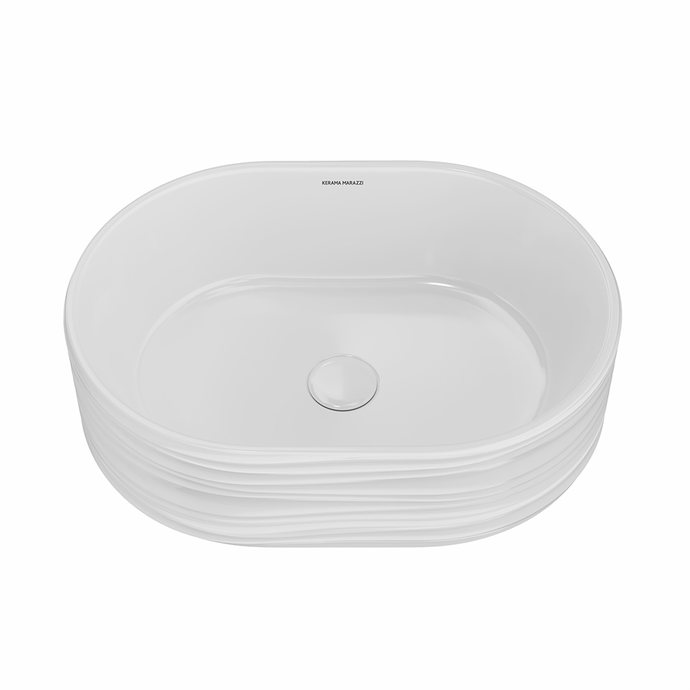 SA.wb.50/WHT Раковина ARTBASIN Sabbia/АртБейзин Саббья накладная 50, белая глянцевая