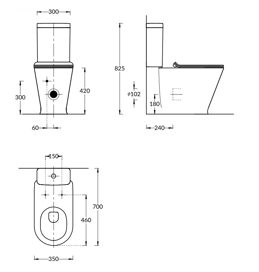 PLMR.wc.01 Унитаз Plaza Modern/Плаза Модерн напольный безободковый, белый глянцевый