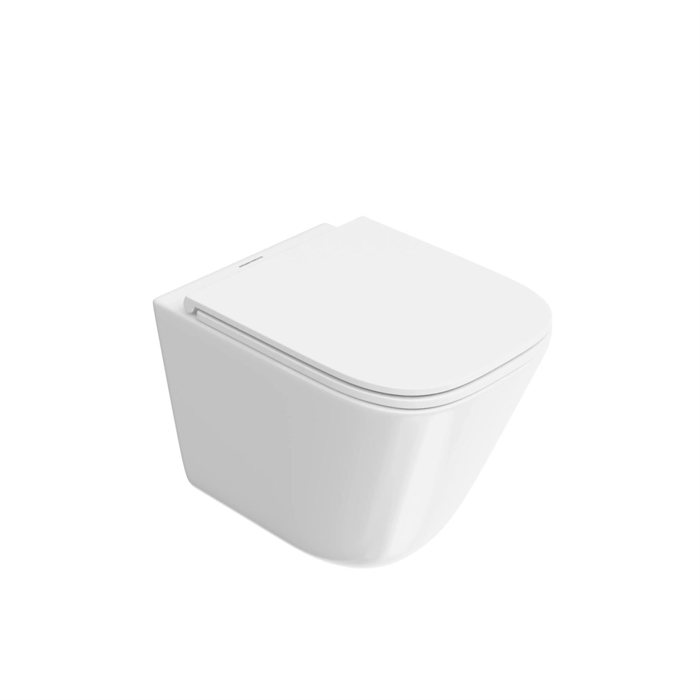 CU.T.wc.02 Унитаз Cubo Tornado/Кубо Торнадо подвесной, с системой смыва торнадо с крепежом и сиденьем, белый глянцевый