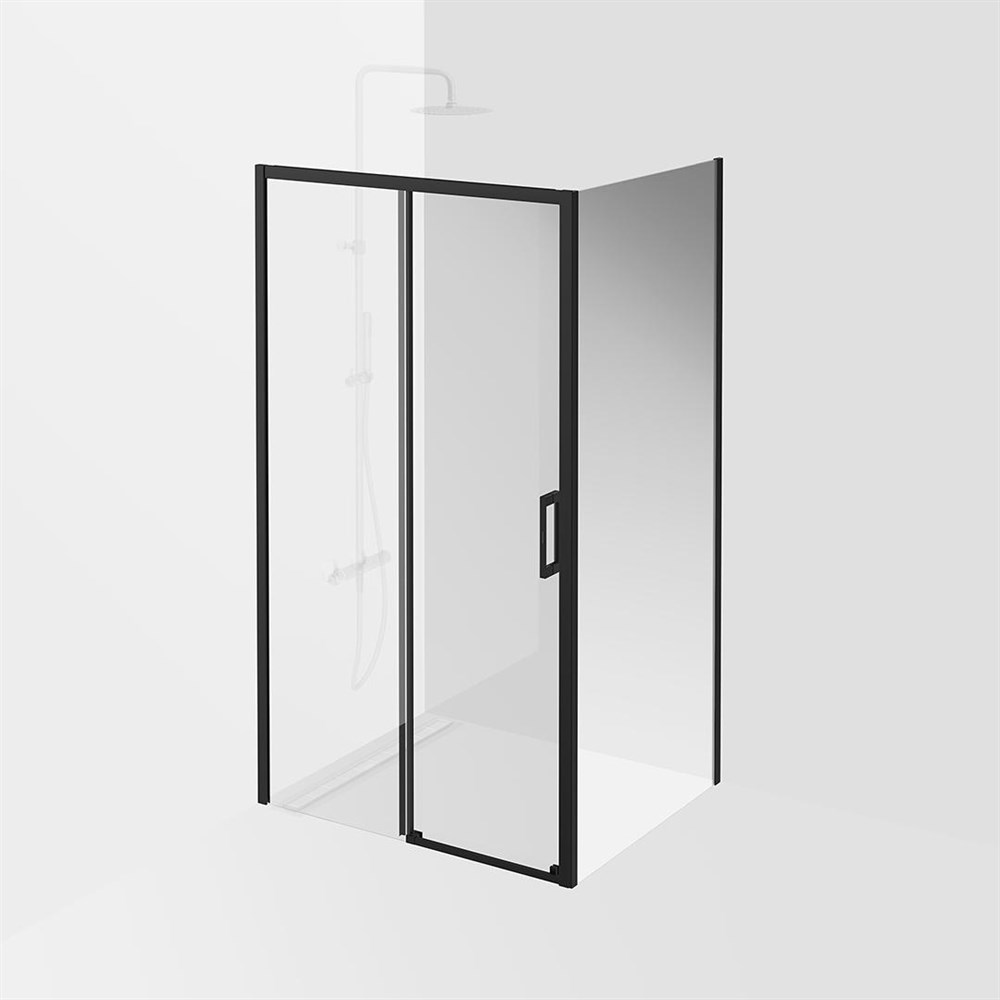 VE.110.SD.BLK.M Душевая дверь Vetro/Ветро, раздвижная, 110х195, матовый черный