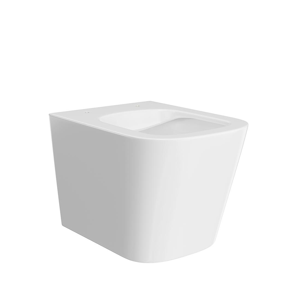 CU.wc.02 Унитаз Cubo/Кубо подвесной безободковый с крепежом и сиденьем, белый глянцевый