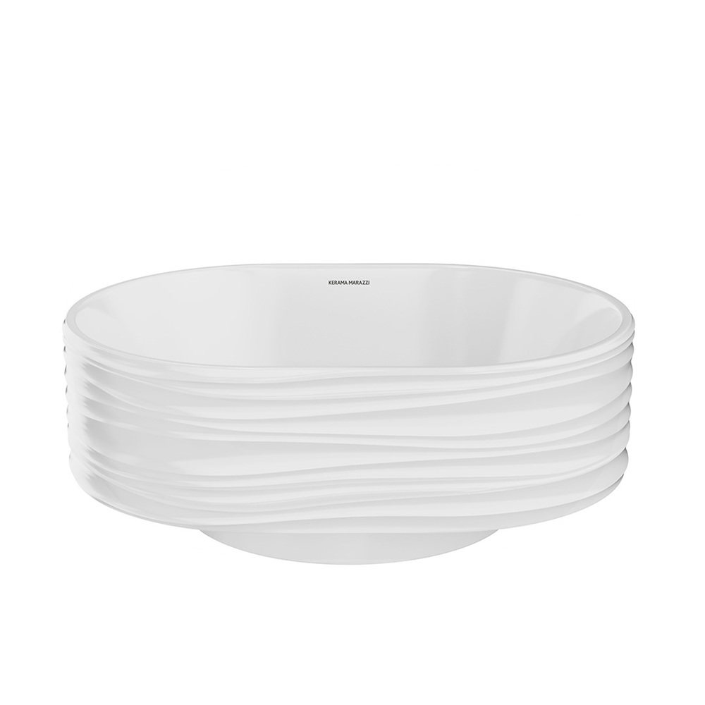 SA.wb.50/WHT Раковина ARTBASIN Sabbia/АртБейзин Саббья накладная 50, белая глянцевая