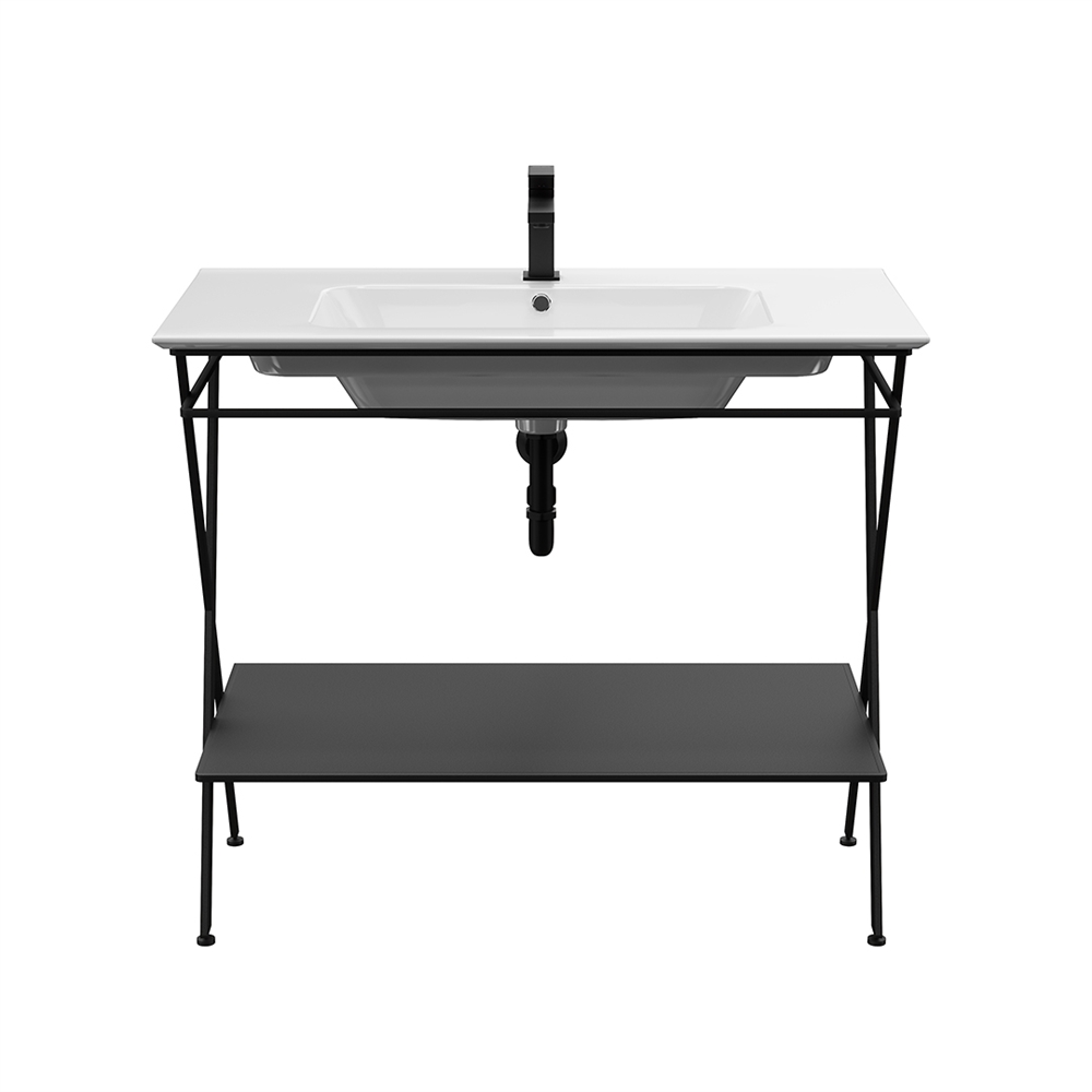 PIA.N.95/BLK Металлическая структура Piano Next/Пиано Некст напольная 95, черная матовая